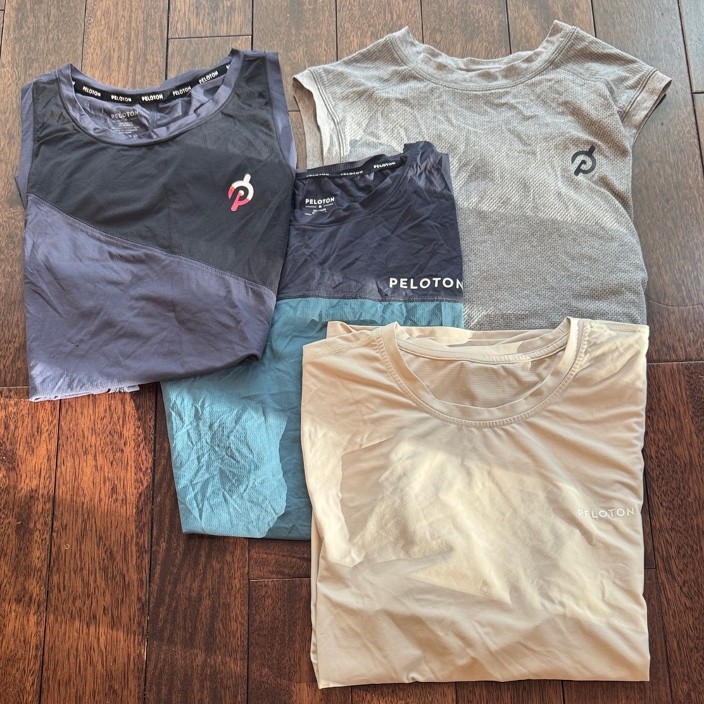 Peloton Workout Tank/Tee Bundle - Black, Gray, Navy, Blue, Tan